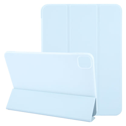 For iPad Air 11 2024 GEBEI 3-folding Holder Shockproof Flip Leather Tablet Case(Sky Blue) - iPad Air 11 2024 Cases by GEBEI | Online Shopping UK | buy2fix