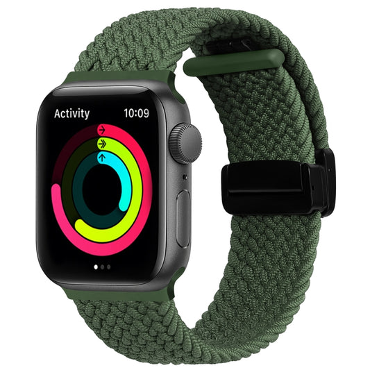 Magnetic Fold Clasp Woven Watch Band For Apple Watch 2 42mm(Green) - Watch Bands by buy2fix | Online Shopping UK | buy2fix