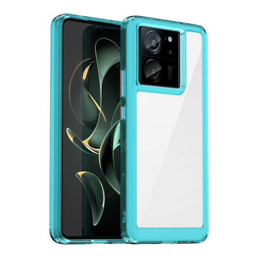 For Xiaomi Redmi K60 Ultra Colorful Series Acrylic Hybrid TPU Phone Case(Transparent Blue) - Redmi K60 Ultra Cases by buy2fix | Online Shopping UK | buy2fix