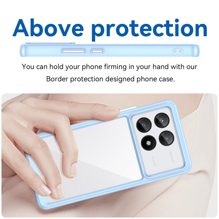 For Xiaomi Redmi K70E Colorful Series Acrylic Hybrid TPU Phone Case(Blue) - K70E Cases by buy2fix | Online Shopping UK | buy2fix