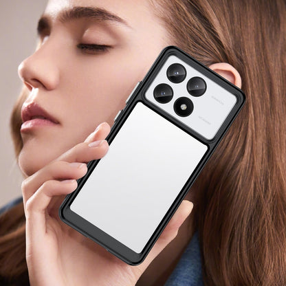 For Xiaomi Redmi K70E Colorful Series Acrylic Hybrid TPU Phone Case(Black) - K70E Cases by buy2fix | Online Shopping UK | buy2fix