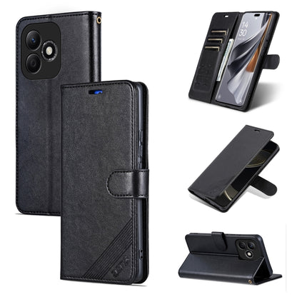 For Honor X60i AZNS Sheepskin Texture Flip Leather Phone Case(Black) - Honor Cases by AZNS | Online Shopping UK | buy2fix