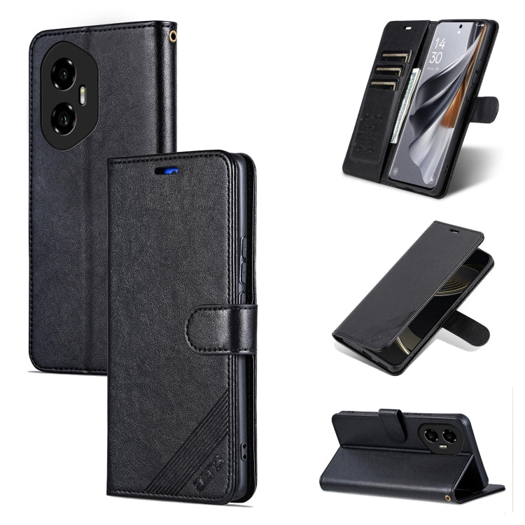 For Honor 300 AZNS Sheepskin Texture Flip Leather Phone Case(Black) - Honor Cases by AZNS | Online Shopping UK | buy2fix