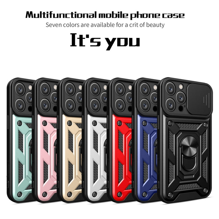 For iPhone 16 Pro Max Sliding Camera Cover Design TPU+PC Phone Case(Rose Gold) - iPhone 16 Pro Max Cases by buy2fix | Online Shopping UK | buy2fix