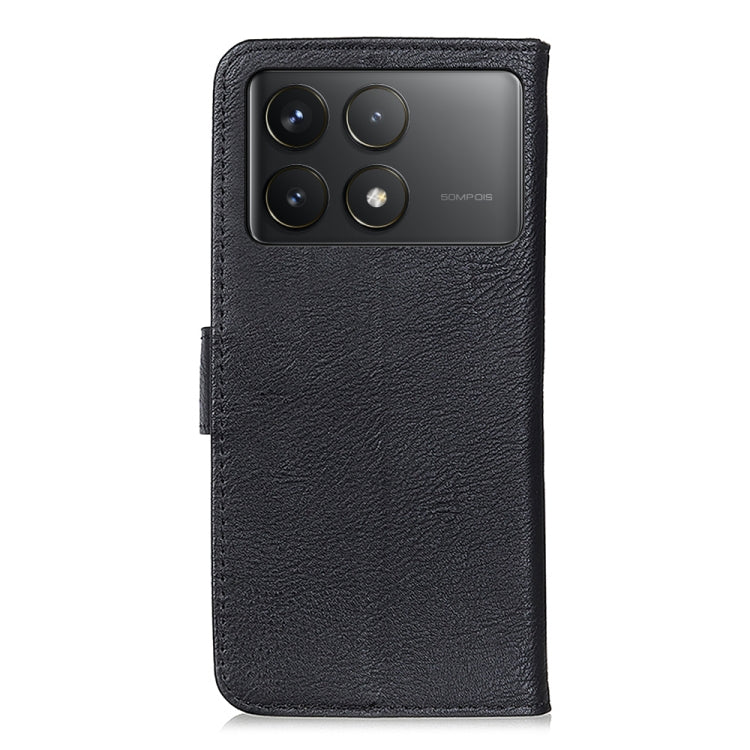 For Xiaomi Redmi K70 5G / K70 Pro 5G KHAZNEH Cowhide Texture Flip Leather Phone Case(Black) - K70 Cases by buy2fix | Online Shopping UK | buy2fix