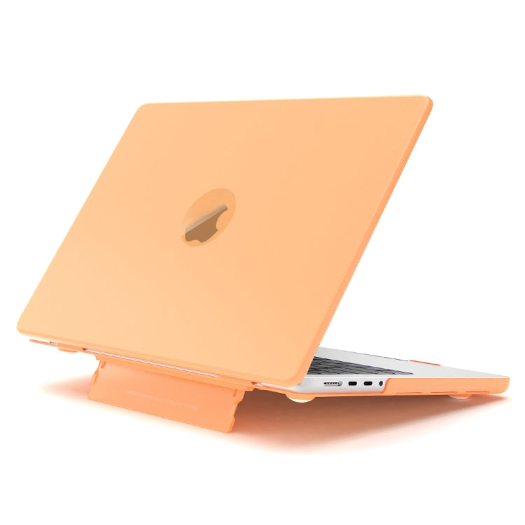 For MacBook Pro 16 inch A2141 Frosted Translucent Laptop Protective Case(Yellow) - MacBook Pro Cases by buy2fix | Online Shopping UK | buy2fix