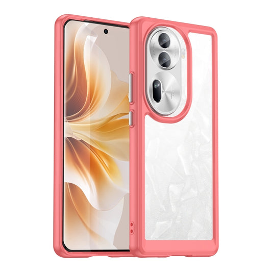 For OPPO Reno11 Pro Global Colorful Series Acrylic Hybrid TPU Phone Case(Red) - Reno11 Pro Cases by buy2fix | Online Shopping UK | buy2fix