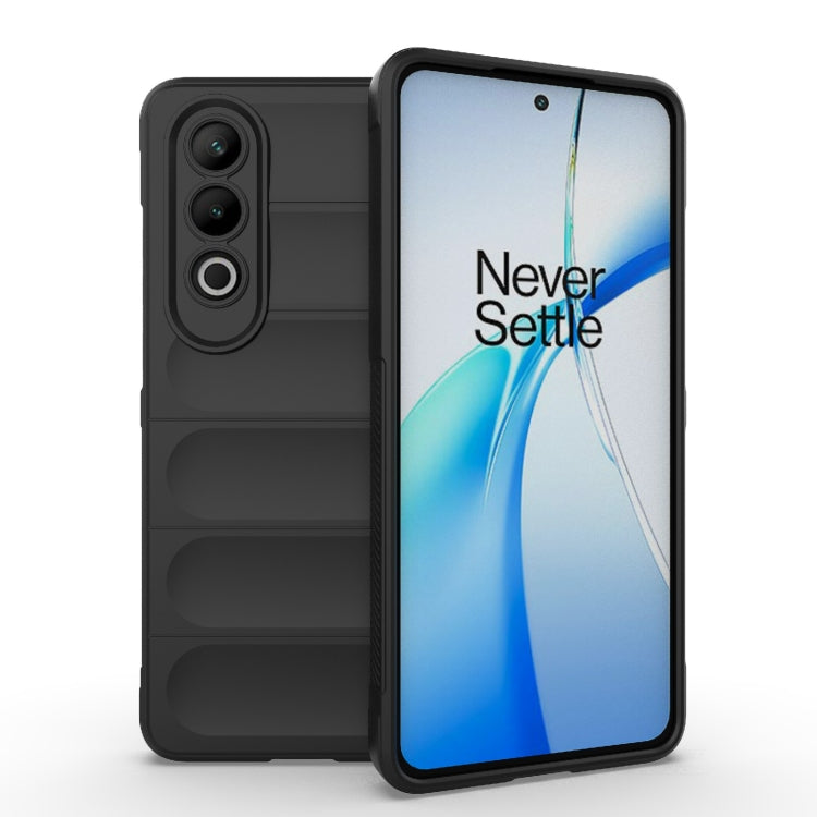 For OnePlus Nord CE4 5G Global Magic Shield TPU + Flannel Phone Case(Black) - OnePlus Cases by buy2fix | Online Shopping UK | buy2fix