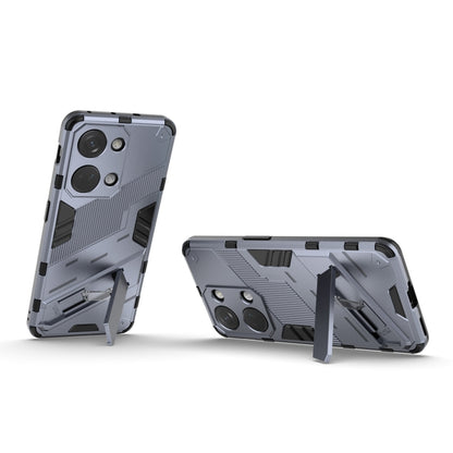 For OnePlus Ace 2V Punk Armor 2 in 1 PC + TPU Phone Case with Holder(Grey) - OnePlus Cases by buy2fix | Online Shopping UK | buy2fix