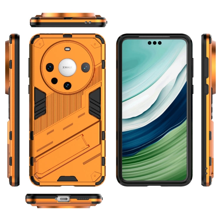 For Huawei Mate 60 Pro Punk Armor 2 in 1 PC + TPU Phone Case with Holder(Orange) - Huawei Cases by buy2fix | Online Shopping UK | buy2fix