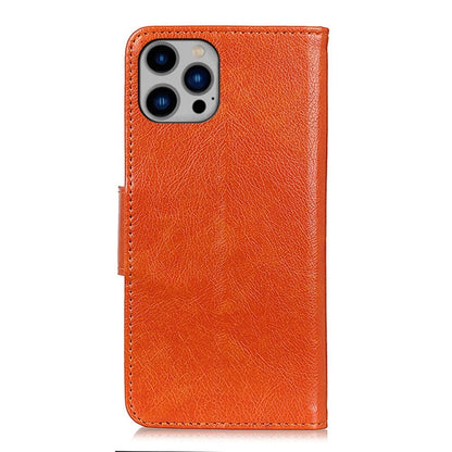 For iPhone 16 Pro Max Nappa Texture Leather Case(Orange) - iPhone 16 Pro Max Cases by buy2fix | Online Shopping UK | buy2fix