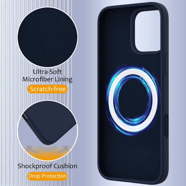 For iPhone 16 Pro Max Shockproof Silicone Magsafe Phone Case(Navy Blue) - iPhone 16 Pro Max Cases by buy2fix | Online Shopping UK | buy2fix