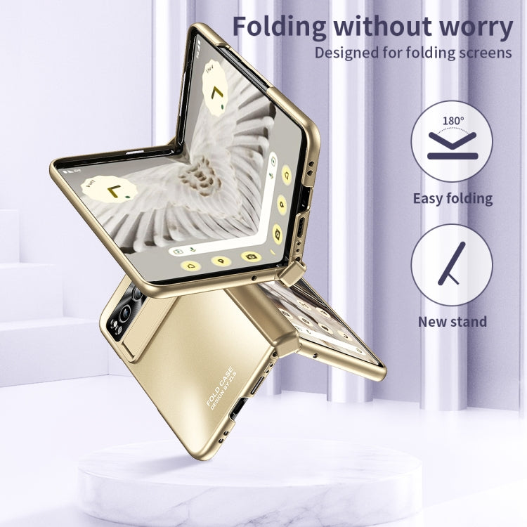 For Google Pixel Fold Integrated Electroplating Folding All-inclusive Phone Case(Gold) - Google Cases by buy2fix | Online Shopping UK | buy2fix