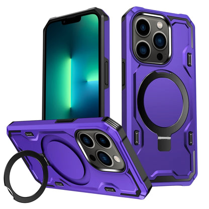 For iPhone 13 Pro Max Patronus MagSafe Magnetic Holder Phone Case(Purple) - iPhone 13 Pro Max Cases by buy2fix | Online Shopping UK | buy2fix