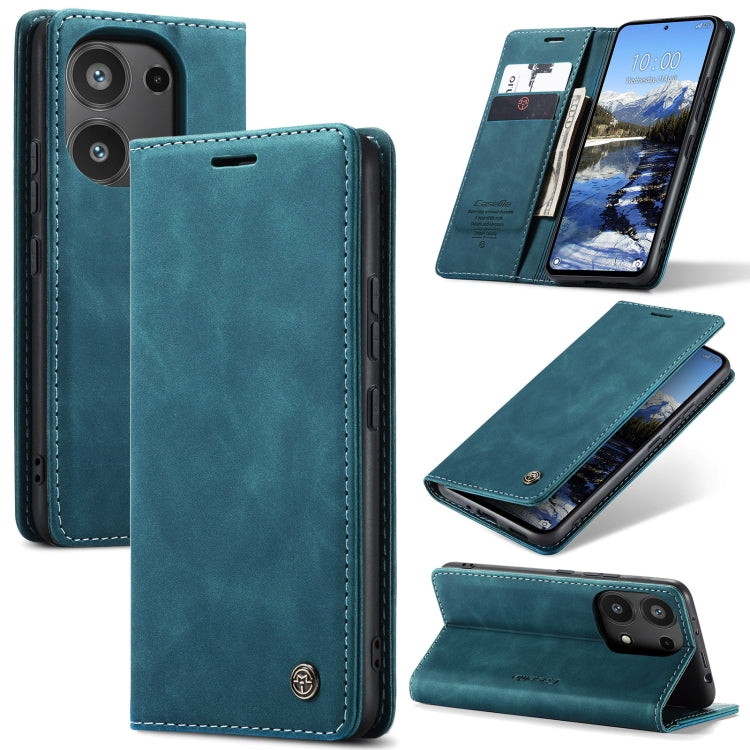 For Xiaomi Redmi Note 13 Pro 4G CaseMe 013 Multifunctional Horizontal Flip Leather Phone Case(Blue) - Xiaomi Cases by CaseMe | Online Shopping UK | buy2fix