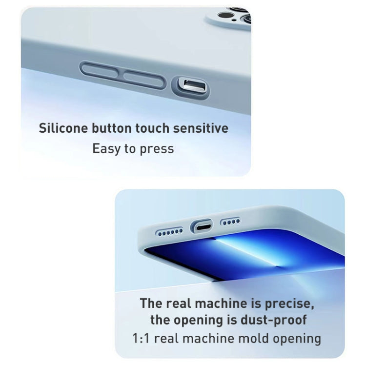 For iPhone 14 Liquid Silicone MagSafe Precision Hole Phone Case(White) - iPhone 14 Cases by buy2fix | Online Shopping UK | buy2fix