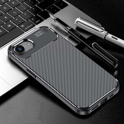 For iPhone SE 2024 Carbon Fiber Texture Shockproof TPU Phone Case(Black) - More iPhone Cases by buy2fix | Online Shopping UK | buy2fix