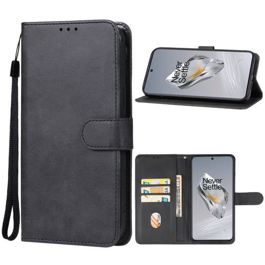 For OnePlus 12 Leather Phone Case(Black) - OnePlus Cases by buy2fix | Online Shopping UK | buy2fix