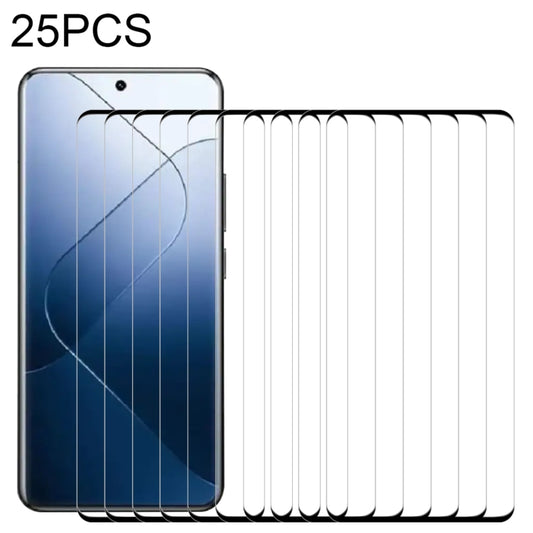 For Xiaomi 15 Pro 25pcs 9H HD 3D Curved Edge Tempered Glass Film(Black) -  by buy2fix | Online Shopping UK | buy2fix