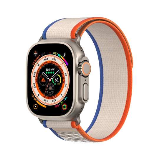 For Apple Watch 9 41mm DUX DUCIS YJ Series Nylon Watch Band(Orange Beige) - Watch Bands by DUX DUCIS | Online Shopping UK | buy2fix