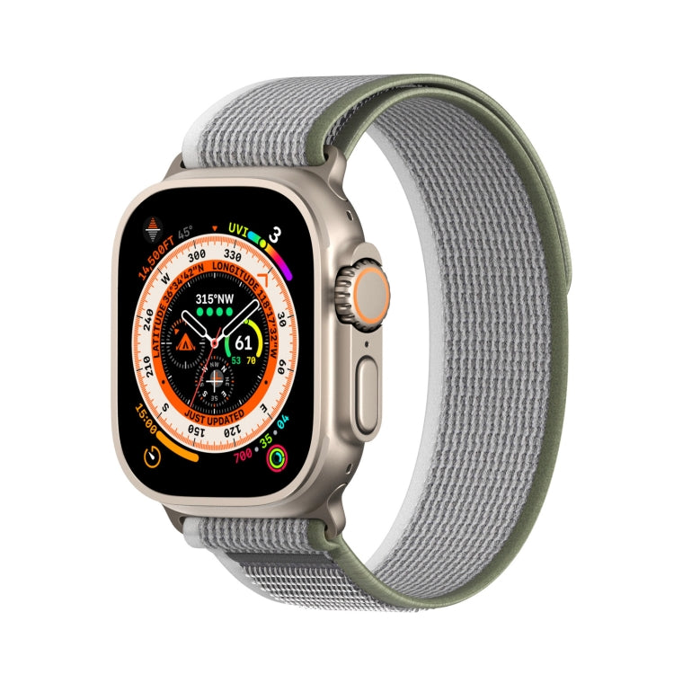 For Apple Watch Ultra 49mm DUX DUCIS YJ Series Nylon Watch Band(Green Grey) - Watch Bands by DUX DUCIS | Online Shopping UK | buy2fix