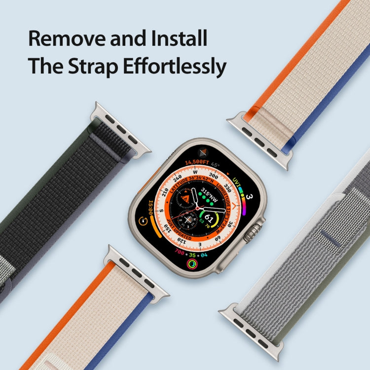 For Apple Watch 7 45mm DUX DUCIS YJ Series Nylon Watch Band(Orange Beige) - Watch Bands by DUX DUCIS | Online Shopping UK | buy2fix