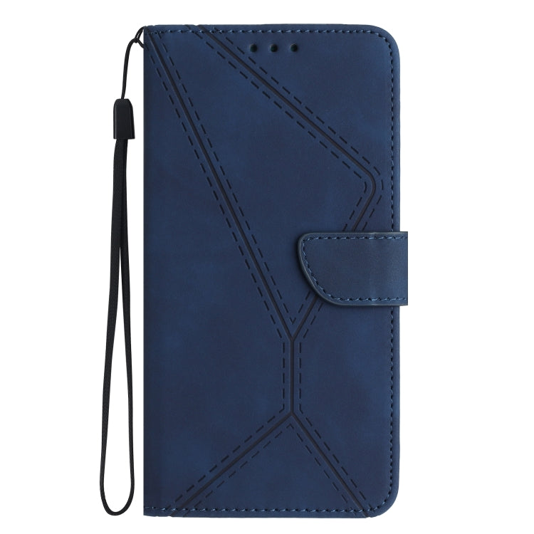 For OnePlus 12 5G Global Stitching Embossed Leather Phone Case(Blue) - OnePlus Cases by buy2fix | Online Shopping UK | buy2fix