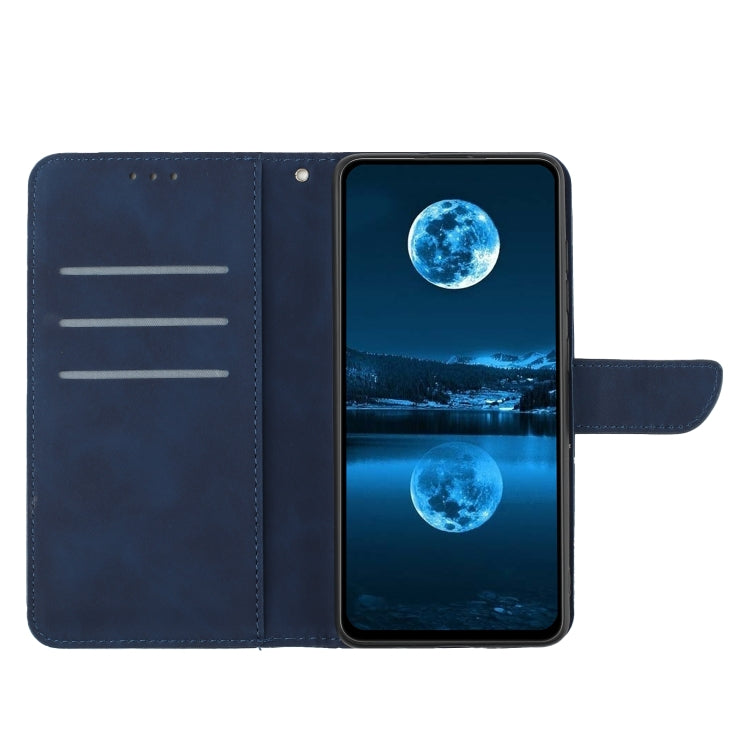 For OnePlus 12 5G Global Stitching Embossed Leather Phone Case(Blue) - OnePlus Cases by buy2fix | Online Shopping UK | buy2fix