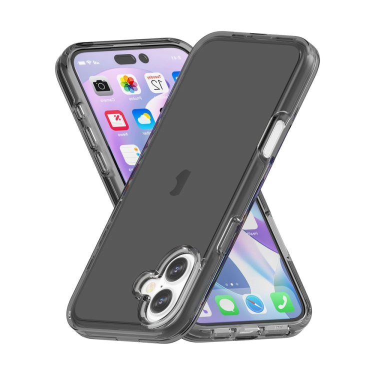 For iPhone 16 Shockproof Terminator Transparent Phone Case(Grey) - iPhone 16 Cases by buy2fix | Online Shopping UK | buy2fix