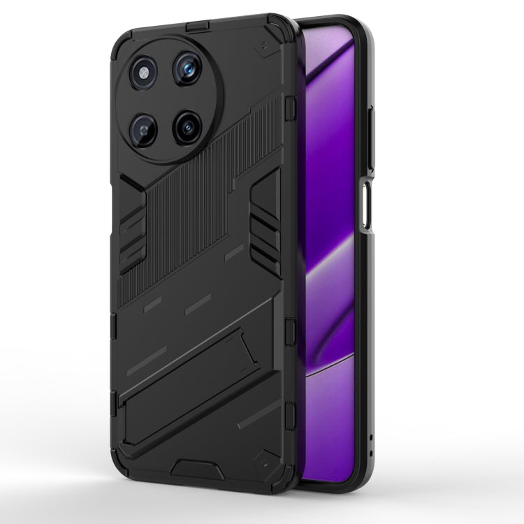 For Realme 11 4G Global Punk Armor 2 in 1 PC + TPU Phone Case with Holder(Black) - Realme Cases by buy2fix | Online Shopping UK | buy2fix