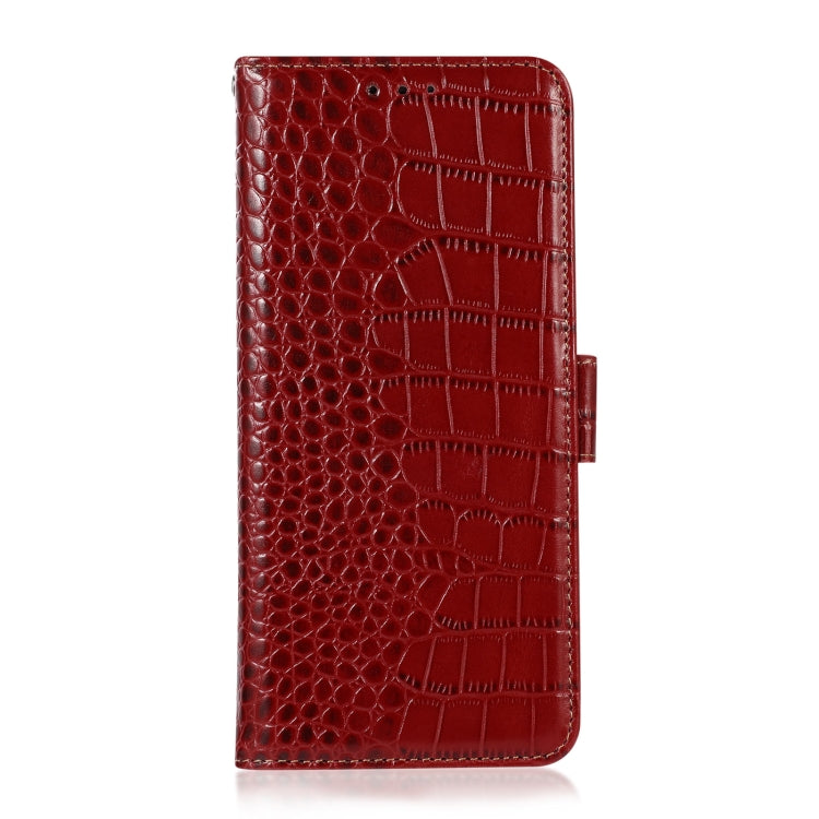 For OnePlus Nord 13 Crocodile Top Layer Cowhide Leather Phone Case(Red) - OnePlus Cases by buy2fix | Online Shopping UK | buy2fix