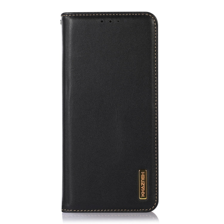 For OnePlus Nord 13 KHAZNEH Nappa Top Layer Cowhide Leather Phone Case(Black) - OnePlus Cases by buy2fix | Online Shopping UK | buy2fix