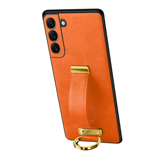 For Samsung Galaxy S24+ 5G SULADA PC + Leather Texture Skin Feel Shockproof Phone Case(Orange) - Galaxy S24+ 5G Cases by SULADA | Online Shopping UK | buy2fix