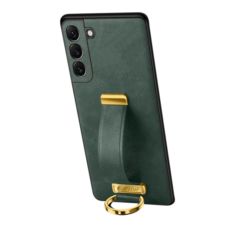 For Samsung Galaxy S24 5G SULADA PC Hybrid Leather Texture Skin Feel Shockproof Phone Case(Green) - Galaxy S24 5G Cases by SULADA | Online Shopping UK | buy2fix