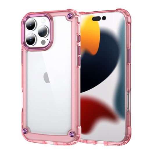 For iPhone 16 Pro Max Skin Feel TPU + PC Phone Case(Transparent Pink) - iPhone 16 Pro Max Cases by buy2fix | Online Shopping UK | buy2fix