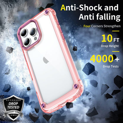 For iPhone 16 Pro Max Skin Feel TPU + PC Phone Case(Transparent Pink) - iPhone 16 Pro Max Cases by buy2fix | Online Shopping UK | buy2fix