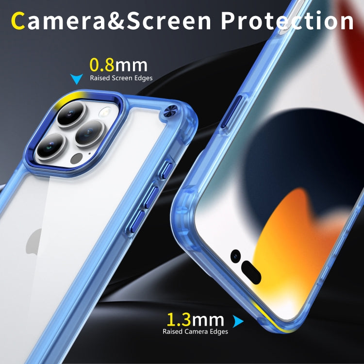 For iPhone 16 Pro Skin Feel TPU + PC Phone Case(Transparent Blue) - iPhone 16 Pro Cases by buy2fix | Online Shopping UK | buy2fix