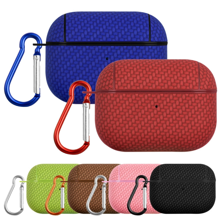 For AirPods 1 / 2 Woven Skin Texture PC TWS Earphone Protective Case(Blue) - For AirPods 1/2 by buy2fix | Online Shopping UK | buy2fix