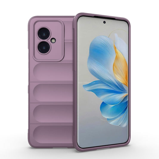 For Honor 100 5G Magic Shield TPU + Flannel Phone Case(Purple) - Honor Cases by buy2fix | Online Shopping UK | buy2fix