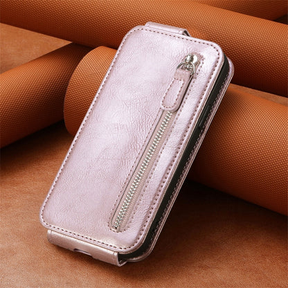 For Ulefone Note 16 Pro Zipper Wallet Vertical Flip Leather Phone Case(Rose Gold) - Ulefone Cases by buy2fix | Online Shopping UK | buy2fix