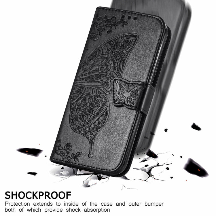 For Ulefone Note 16 Pro Butterfly Love Flower Embossed Leather Phone Case(Black) - Ulefone Cases by buy2fix | Online Shopping UK | buy2fix