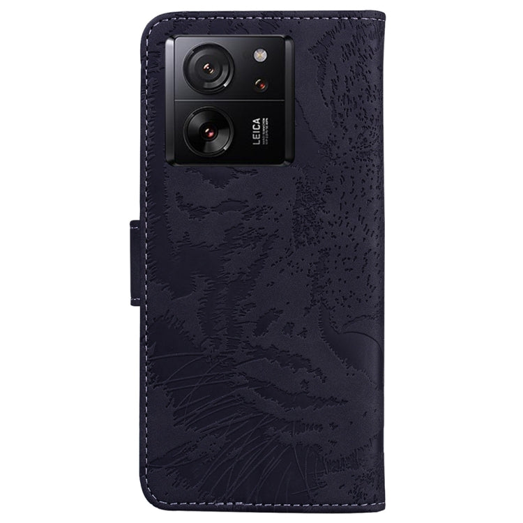 For Xiaomi 13T / 13T Pro / Redmi K60 Ultra Tiger Embossing Pattern Leather Phone Case(Black) - Redmi K60 Ultra Cases by buy2fix | Online Shopping UK | buy2fix