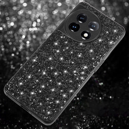 For OnePlus 11 Glitter Powder Shockproof TPU Phone Case(Black) - OnePlus Cases by buy2fix | Online Shopping UK | buy2fix