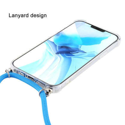 For iPhone 16 Pro Four-Corner Shockproof Transparent TPU Case with Lanyard(Gold) - iPhone 16 Pro Cases by buy2fix | Online Shopping UK | buy2fix