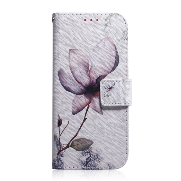 For iPhone 16 Pro Coloured Drawing Flip Leather Phone Case(Magnolia) - iPhone 16 Pro Cases by buy2fix | Online Shopping UK | buy2fix