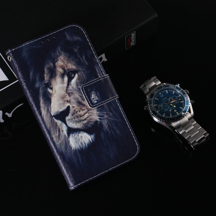 For Realme C67 4G Global Coloured Drawing Flip Leather Phone Case(Lion) - C67 Cases by buy2fix | Online Shopping UK | buy2fix