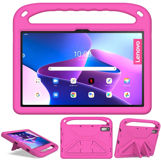 For Lenovo Pad Pro 2021 TB-J716F Handle Portable EVA Shockproof Tablet Case(Rose Red) - Lenovo by buy2fix | Online Shopping UK | buy2fix