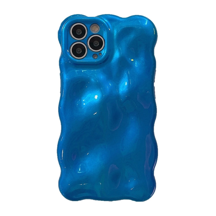 For iPhone 16 Pro Max Wave Bubbles TPU Phone Case(Blue) - iPhone 16 Pro Max Cases by buy2fix | Online Shopping UK | buy2fix