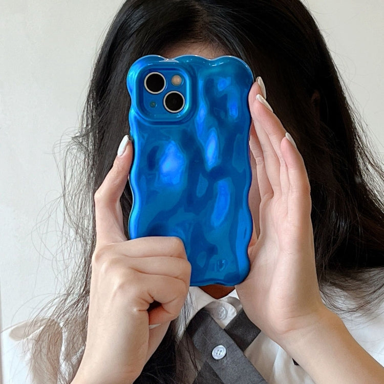 For iPhone 16 Plus Wave Bubbles TPU Phone Case(Blue) - iPhone 16 Plus Cases by buy2fix | Online Shopping UK | buy2fix