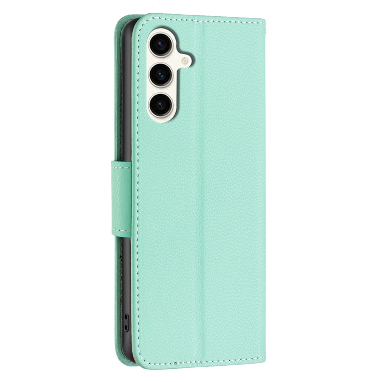 For Samsung Galaxy S23 FE 5G Litchi Texture Pure Color Flip Leather Phone Case(Green) - Galaxy S23 FE 5G Cases by buy2fix | Online Shopping UK | buy2fix